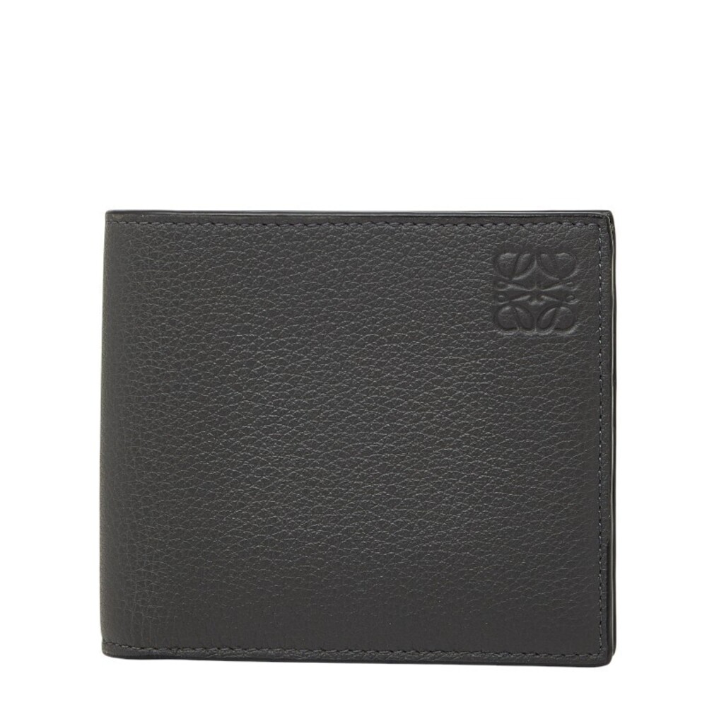 Loewe Anagram Bi fold Wallet Gray Leather